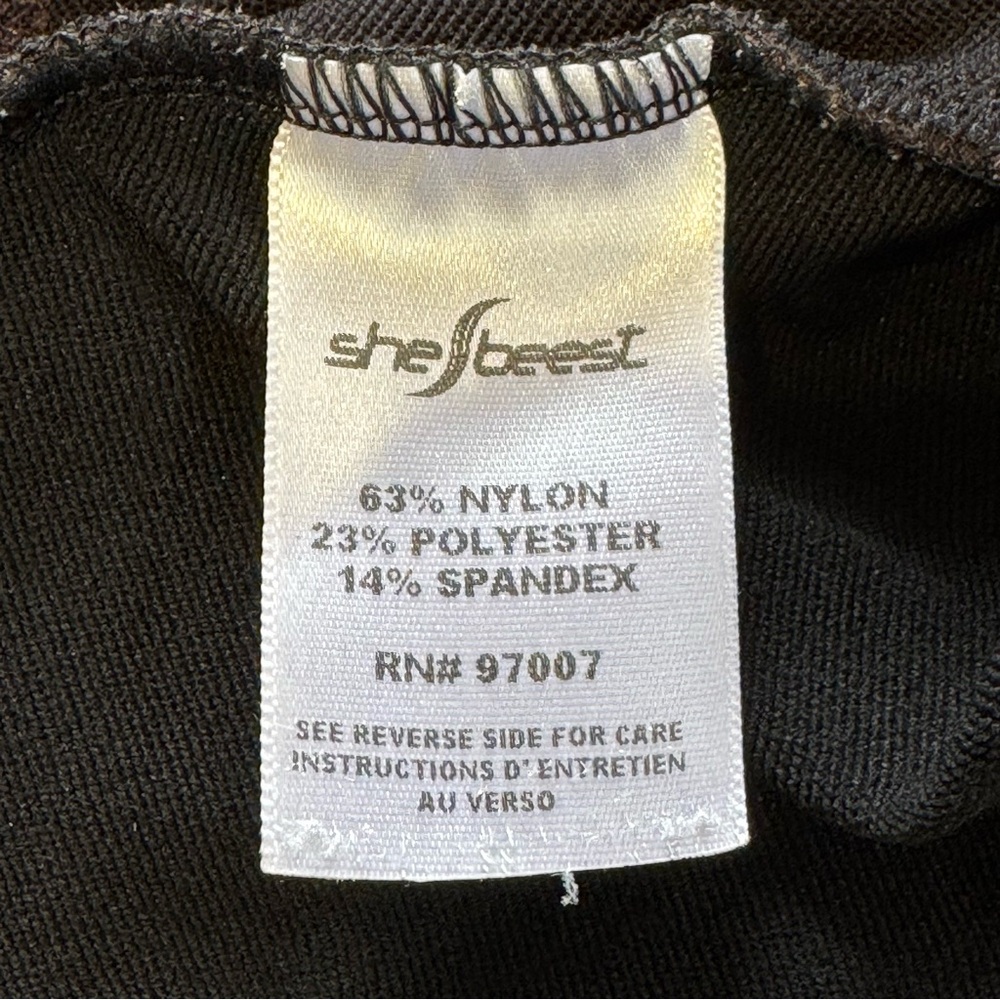 Shebeest Brown/Black Women's Long Sleeve 1/2 Zip Bike Jersey XL - Picture 5 of 9
